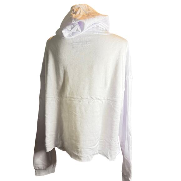 Dixxon Flannel Co. DXF Retro Stripe Cropped Hoodie, White, Women's Medium, NWOT - Picture 6 of 8